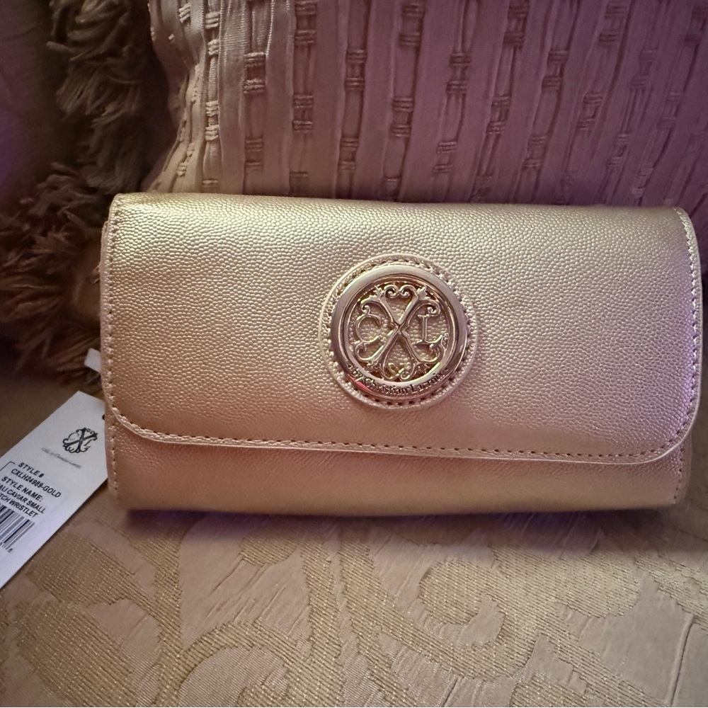 CXL by Christian Lacroix Bali Caviar Small Clutch Wristlet NWT